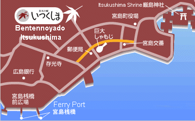 Map to Bentennoyado Itsukushima