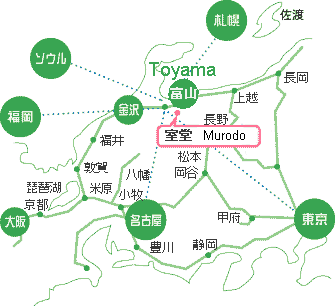 Map to Tateyama Murodo Sanso